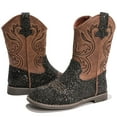 thumbnail image 4 of DADAWEN Kid Western Boots Girls Black Cowboy Boots for 11 Little Kid, 4 of 6