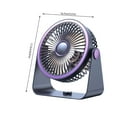 thumbnail image 2 of Oefntac up to 40% off Gifts Small Desk Fan USB Air Circulation Fan Eddy Rechargeable Night Light Desktop Fan Portable Wall Mounted Fan for Student Dormitories Fans That Blow Cold Air, 2 of 5