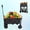 Orange+Black, variant on Eyisean 30'' Mini Folding Wagons Carts, 220LBS Heavy Duty Collapsible Beach Wagon Cart with Wheels, Portable Utility Outdoor Wagon for Grocery, Shopping, Garden, Sports, Camping