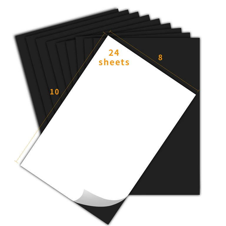 24 Magnetic Sheets of 8.5 X 11 Adhesive Magnet Peel & Stick