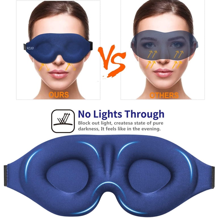 MZOO Sleep Eye Mask for Men Women, Concave Molded Night Mask