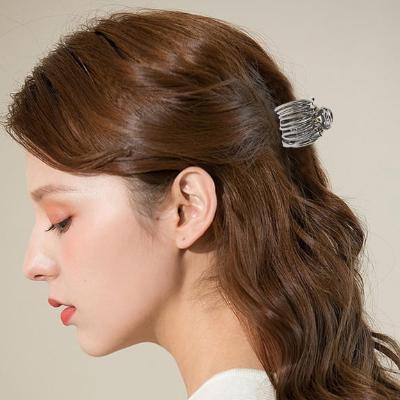 LOLIPPYY 3pcs Ponytail Clip Hair Accessory in Silver for Teen Girls Parties