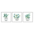 thumbnail image 5 of Stupell Industries Patterned Planter Vase Lush Blooming Green Leaves Graphic Art White Framed Art Print Wall Art, Set of 3, Design by Tava Studios, 5 of 5