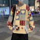 thumbnail image 2 of SIRI nuevo Otoño e Invierno Navidad lindo suéter Color diseño a juego manga larga Retro Harajuku moda pareja Jersey suelto, 2 of 5