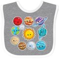 thumbnail image 3 of Inktastic Happy Sun Moon and Planets Boys or Girls Baby Bib, 3 of 4