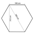 thumbnail image 3 of vidaXL Canopy Patio Pavilion Hexagonal Gazebo Outdoor Party Tent with Curtains, 3 of 9