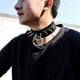 thumbnail image 2 of Collar gótico punk fresco para mujeres y hombres Collar vingate de cuero PU negro ajustable JAMW Sencillez, 2 of 4
