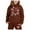 1#Brown, variant on Byoo Toddler Girls Outfits Bow Print Long Sleeve Hoodie Jogger Pants Casual Sports Sweatsuit