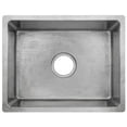 thumbnail image 4 of Premier Copper Products  20 in. Rectangle Hammered Copper Kitchen - Bar - Prep Single Basin Sink in Nickel, 4 of 4