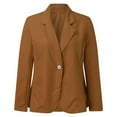 thumbnail image 4 of WNEGSTG Blazer Jackets for Women Women Casual Solid Single Button Lapel Long Sleeve Slim Suit Temperament Blazers Coat for Ladies, 4 of 5