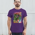 thumbnail image 3 of Tee Hunt Dean Russo Colorful Parrot T-Shirt Exotic Bird Beak Feather Men's Tee, Purple, Medium, 3 of 5