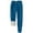 Blue, variant on Women's High Waist Fleece Lined Joggers, Elastic Drawstring Waist Sweatpants, Thermal Winter Pants with Elastic Ankle Cuffs for Outdoor, Lounge and Cold Weather Wear Blue XXL