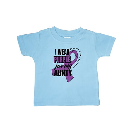 

Inktastic Chronic Pain I Wear Purple For My Aunty Gift Baby Boy or Baby Girl T-Shirt