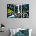 thumbnail image 1 of TISHIRON 3PCS Framed Canvas Wall Art Set,36"x24" Waterfall Landmark Canvas Art Decor, 1 of 7