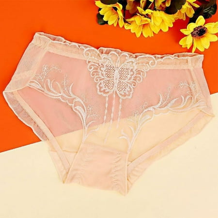 

Women Sheer Panties Brief Ultra-Thin Lace Underwear See-Through Lingerie Knicker