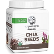 Sunwarrior Organic Chia Seeds, Non-GMO, Keto, Vegan, Superfood, 360g Tub (30 Servings)