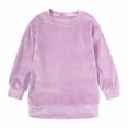 thumbnail image 5 of Brnmxoke Toddler Girls 2 Piece Outfits Velour Tracksuit Sweatsuits Set Kids Velour Sweatshirts & Sweatpants Athletic Jogging Set Sportswear 1-7Years Purple,2-3 Years, 5 of 7