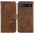thumbnail image 2 of Compatible with Google Pixel 6A Embossed Cute Tiger Flip Folio Wallet Case Card Pocket Holder Cover, 2 of 5
