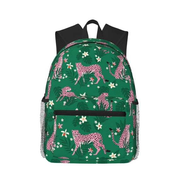 Picia Tropical Leopard Large Capacity Backpack Classic Style Backpack Casual Backpack Water-Resistant School Work Travel Outdoor Backpack