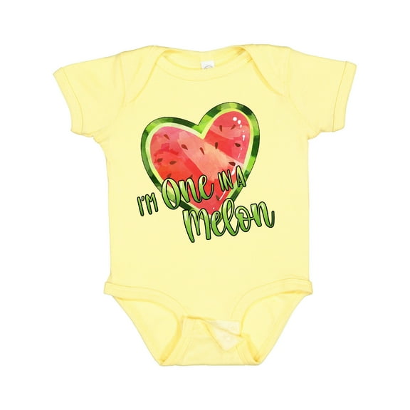 Inktastic I'm One in a Melon Watermelon Heart Boys or Girls Baby Bodysuit