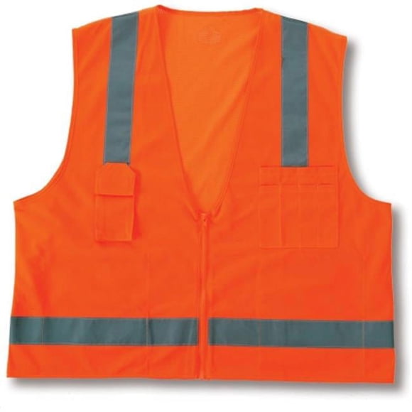 Ergodyne 150-24013 Class 2 Economy Surveyors Vest - Small & Medium - Orange