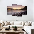 thumbnail image 3 of Elephant Stock Waipi'o Island Shores Wall Art - Horizontal Multi Panel Canvas - Living Room Wall Decor - Beach Multi Panel - Gray And Black Decor - 75" x 48", 3 of 8