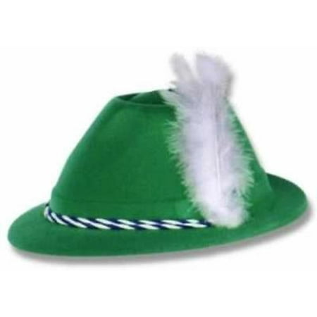 Green Velour Tyrolean Hat, 2PK