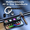 thumbnail image 3 of Podcast Equipment Bundle, Sound Card Kit with Soundboard Microphone Sound Effects Board Set with RGB Breathing Light  for Live Streaming, Classroom Teaching, 3 of 8