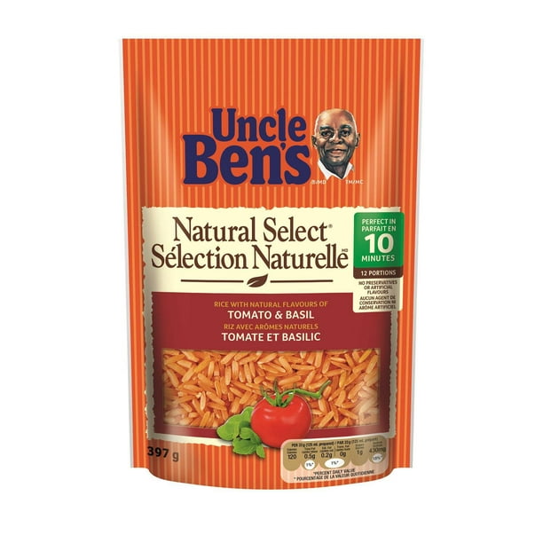 Riz Sélection Naturelle de marque Uncle Ben’s tomate et basilic, 397 g La perfection à tout coup