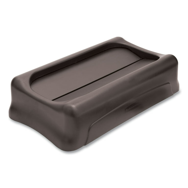 Swing Top Lid for Slim Jim Waste Containers, 11.38w x 20.5d x 5h, Black Swing Top Lid for Slim Jim Waste Containers, 11.38w x 20.5d x 5h, Black