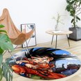 thumbnail image 4 of Dragon Ball Anime Angry Kid Goku Sky Clouds Blue 3D Round Mat, 4 of 5