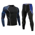 thumbnail image 2 of 2 unids/set hombres impreso chándal camisa pantalones entrenamiento Rashguard medias, 2 of 4
