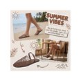 thumbnail image 2 of BLISSFUL STEP Women's Mesh Round Toe Slip on Slides Flats Sandals Brown 10, 2 of 6