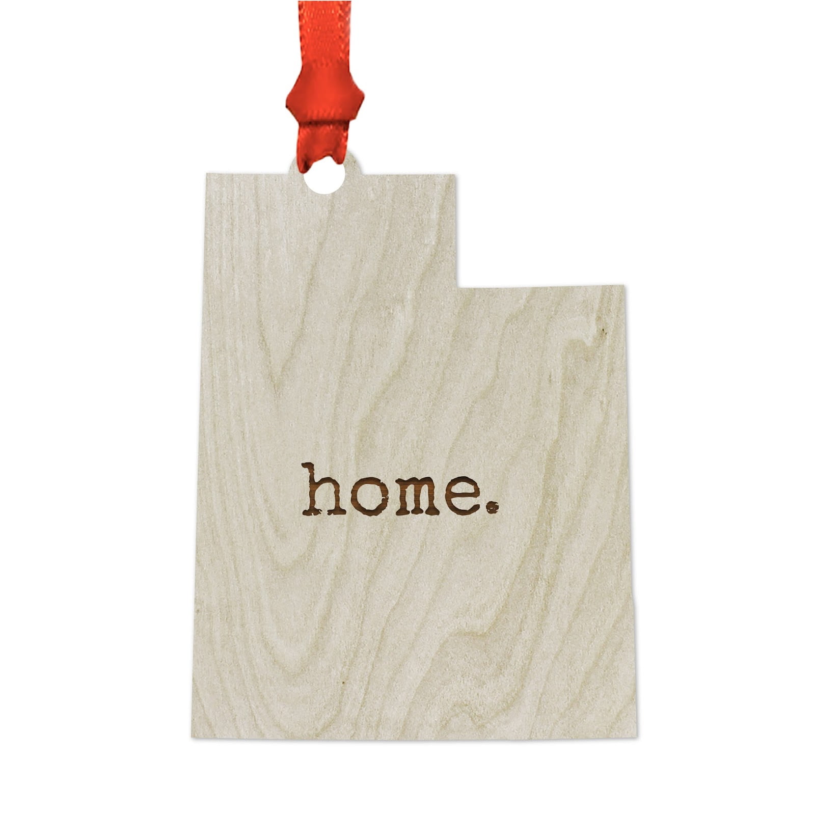 Laser Engraved Wood US State Christmas Ornament, home., Texas, Includes ...