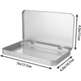 thumbnail image 2 of 2PCS Metal Rectangular Tin Box,Portable Flap Tin Box,Thin Empty Tin Box,Small Storage Case with Metal Hinged Lid,Portable Mini Storage Container Tin Box,for Jewelry Craft Organize (Silver), 2 of 7