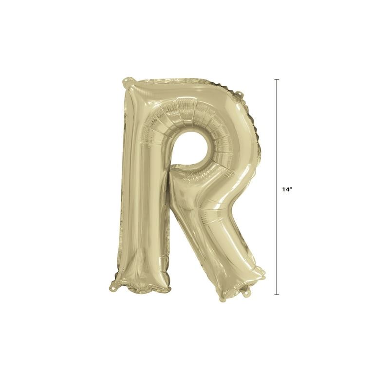 Way to Celebrate! Foil Letter Balloon, "R", Gold, 14in