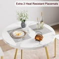 thumbnail image 5 of Yeshouse 3 Piece Dining Table Set, Kitchen Table & Chair Sets for 2, Round Kitchen Table for Small Space, Apartment, Breakfast Nook, 5 of 9