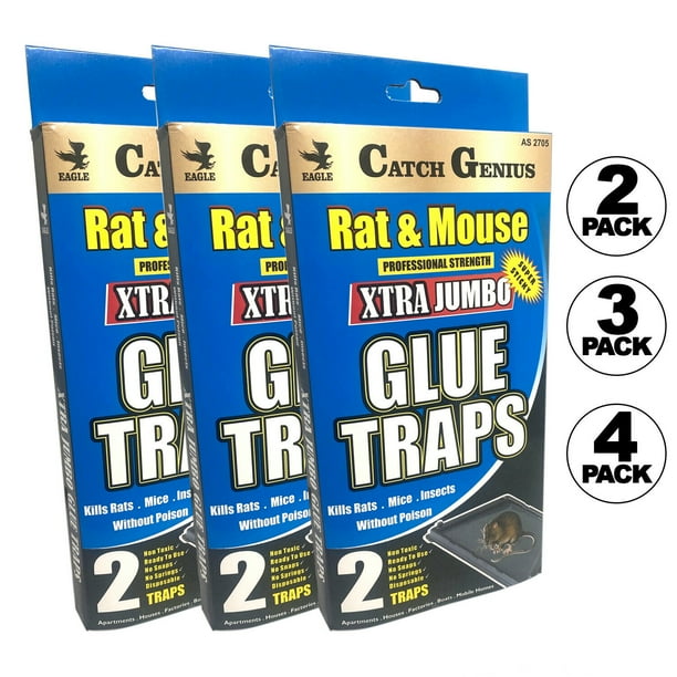 EXTRA JUMBO MOUSE TRAP Sticky Glue RAT MICE Boards 2TRAP/PCK FAST