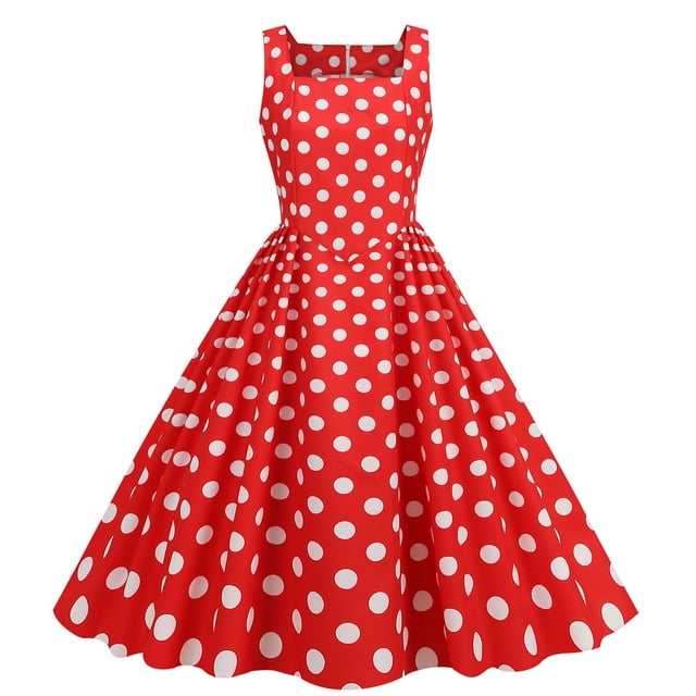 WILLBEST Vestidos con Curvas para Mujer, Vestido Informal sin Mangas de Los Años 50 para Fiesta de Noche y Graduación, Vestidos para Mujer Chica