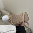 thumbnail image 1 of LNGOOR Mini Hobo Bag Stitch Detail Elegant With Bag Charm, 1 of 7
