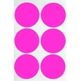 thumbnail image 1 of Round 2" inch Neon Pink Sticker - 50mm dot Labels for Multi-Purpose Great for Jars and Storage Identification - Permanent Adhesive Circle Label - 180 Pack, 1 of 8