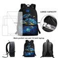 thumbnail image 6 of Uourmeti Turtle and Floral Pattern Smooth Zipper Backpack for School Shopping, Adjustable Shoulder Straps Travel Backpack Lightweight School Backpack, 6 of 6