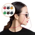 thumbnail image 3 of 1Pcs Porte-Lunettes Réglable Couleur Unie Nylon Sangle Élasticité Unique Cordon de Cou Femmes Hommes Bijoux Type1, 3 of 9