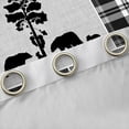 thumbnail image 4 of Manfei Woodland Animal Bear Curtains and Drapes,Adventure Theme Black Out Curtains,Brown White Plaid Curtains Pack of 2 (52x63 Each) For Teens,Super Cozy Room Decor, 4 of 6