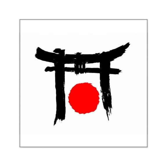 CafePress - Japan Square Sticker 3 X 3 - Square Sticker 3" x 3"