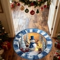 thumbnail image 4 of Area Rugs,Christmas 3D Rug 3D Christmas Rugs For Living Room Optical Door Mat Santa Quilted & Gnome Quilted Round Mat ChristmasArea Rug For Living Room, 4 of 6