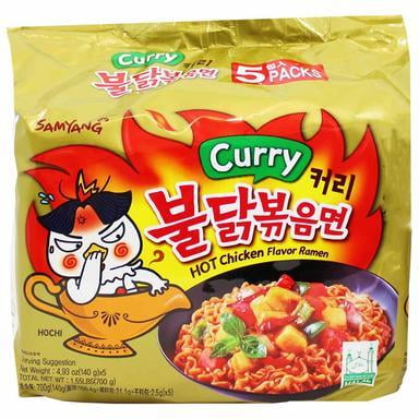 Samyang Spicy Chicken Curry Ramen, 4.9 oz (Pack of