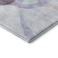 thumbnail image 3 of Addison Rugs Mayfield Premium Machine Washable Transitional Geometric Plum Round Rug, 8' x 8', 3 of 6