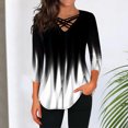 thumbnail image 2 of Womens Long Sleeve Blouses Gradient Printed Tops 2025 Basic V-Neck Tee Fall Casual Fashion Y2K Shirts, 2 of 6