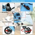thumbnail image 4 of Bestpet 4 Wheel Folding Pet Stroller, Blue, 4 of 7